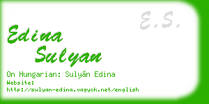 edina sulyan business card